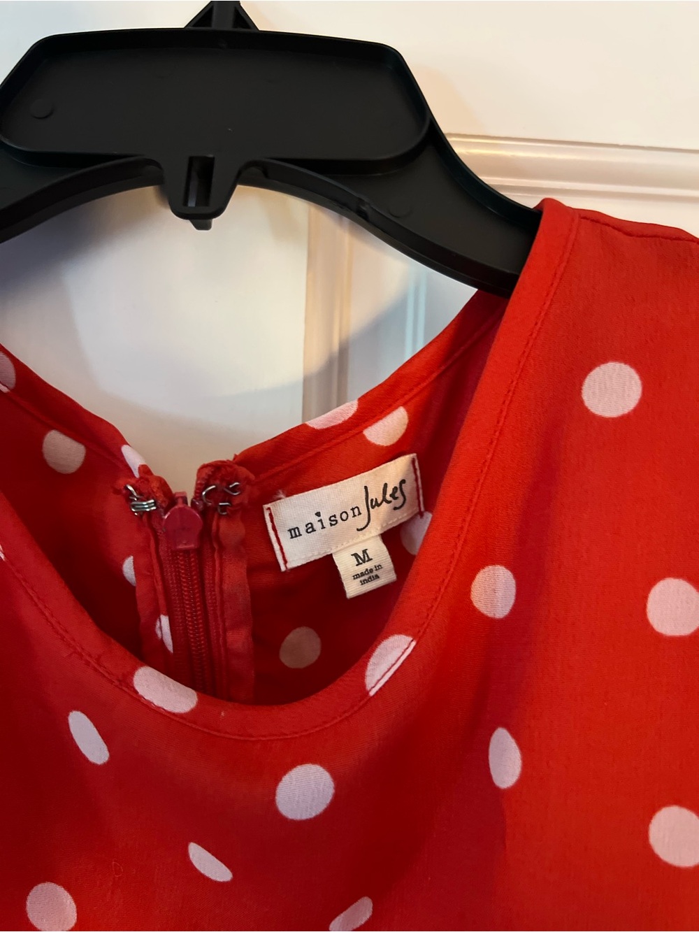 Maison Jules Red Polka Dot Dress